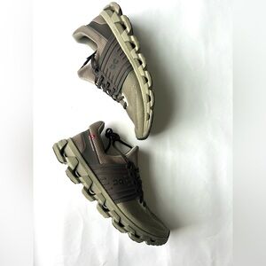 On cloud Running Men's Athletic Shoes in Olive Green and Khaki